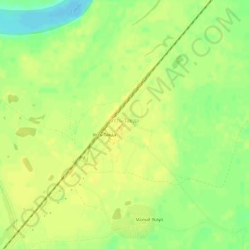 Усть-Тавда topographic map, elevation, terrain