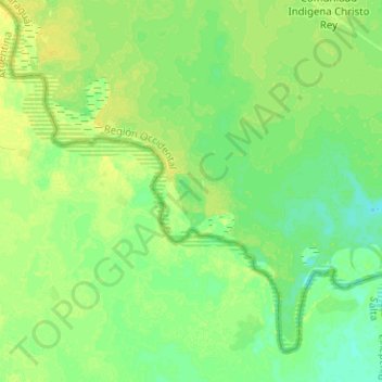 Pilcomayo River topographic map, elevation, terrain