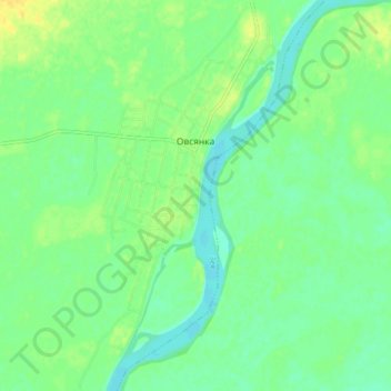 Овсянка topographic map, elevation, terrain