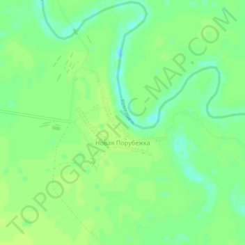 Новая Порубежка topographic map, elevation, terrain