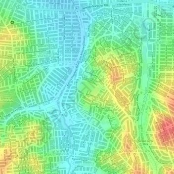 Parque Chico Mendes topographic map, elevation, terrain