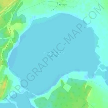 озеро Большой Кисегач topographic map, elevation, terrain