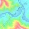 Puente Arce topographic map, elevation, terrain