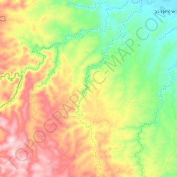 Río La Naranja topographic map, elevation, terrain