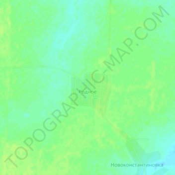 Родное topographic map, elevation, terrain
