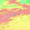天山山脉 topographic map, elevation, terrain