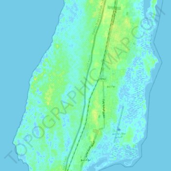 Nouadhibou topographic map, elevation, terrain