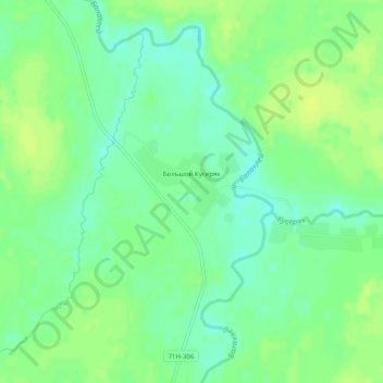 Большой Кусеряк topographic map, elevation, terrain