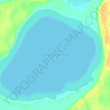 озеро Тухтур topographic map, elevation, terrain