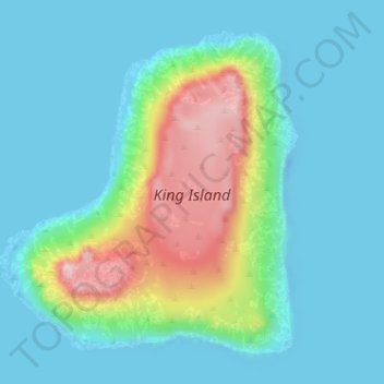 King Island topographic map, elevation, terrain