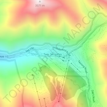 Rio Hondo topographic map, elevation, terrain