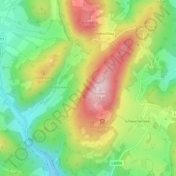 Matterhorn topographic map, elevation, terrain