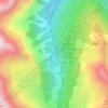 Lac de l'Orceyrette topographic map, elevation, terrain