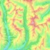 长坪沟 topographic map, elevation, terrain