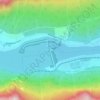 Columbia River topographic map, elevation, terrain