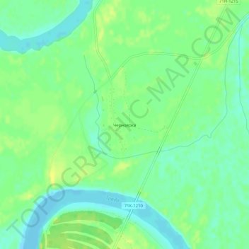 Черноярка topographic map, elevation, terrain