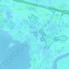 Al Raha Beach topographic map, elevation, terrain