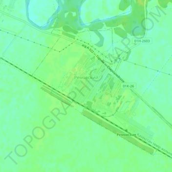 Ремовский topographic map, elevation, terrain