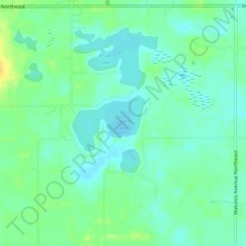 Scram Lake topographic map, elevation, terrain