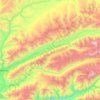 Engilchek topographic map, elevation, terrain
