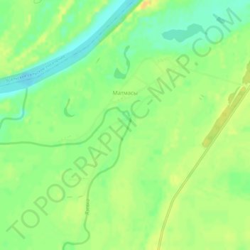 Матмасы topographic map, elevation, terrain