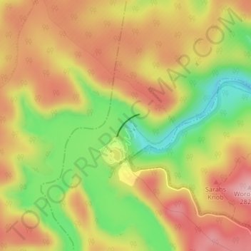 Woronora Dam topographic map, elevation, terrain