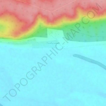 Толбузино topographic map, elevation, terrain