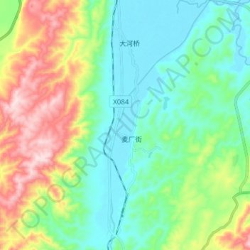 寻甸回族彝族自治县 topographic map, elevation, terrain