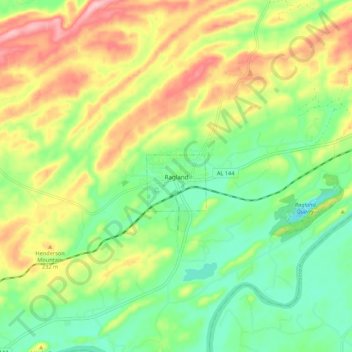 Ragland topographic map, elevation, terrain
