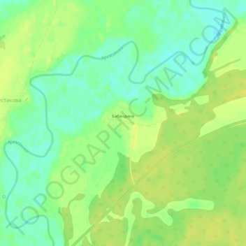 Бабандина topographic map, elevation, terrain