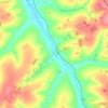 Ribeirão Santa Rita topographic map, elevation, terrain