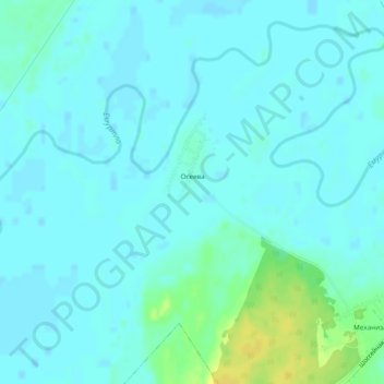 Осеева topographic map, elevation, terrain