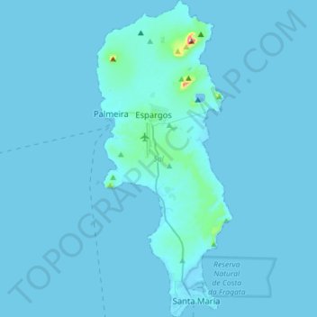 Sal topographic map, elevation, terrain