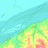 Parana River topographic map, elevation, terrain