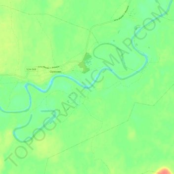 Ишим topographic map, elevation, terrain