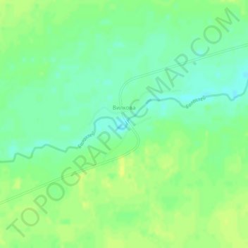 Вилкова topographic map, elevation, terrain