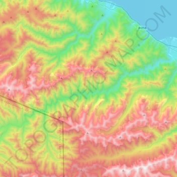 Утулик topographic map, elevation, terrain