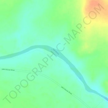 Roper River topographic map, elevation, terrain