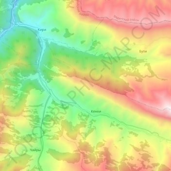 Кенхи topographic map, elevation, terrain