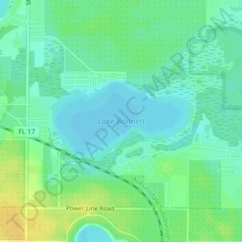 Lake Bonnett topographic map, elevation, terrain