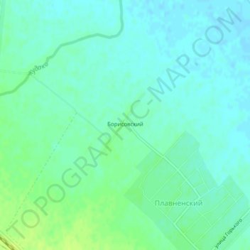 Борисовский topographic map, elevation, terrain