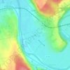 Barrage canal topographic map, elevation, terrain