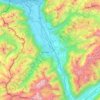 Rhonetal topographic map, elevation, terrain
