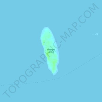 Balbagon Island topographic map, elevation, terrain