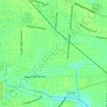 Rich Park topographic map, elevation, terrain