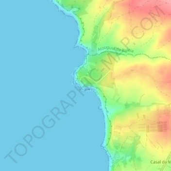 Forte de Paimogo topographic map, elevation, terrain