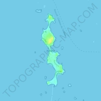 Île Callot topographic map, elevation, terrain