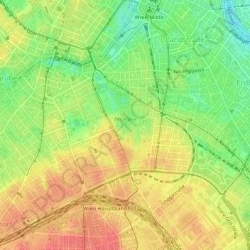 Belvedere topographic map, elevation, terrain