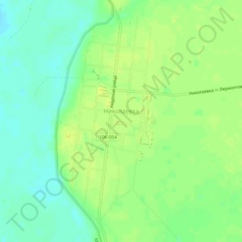 Николаевка topographic map, elevation, terrain
