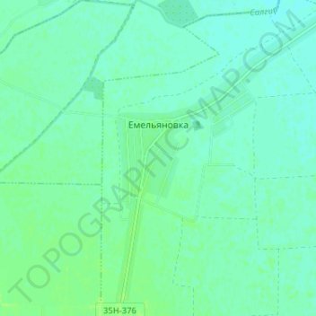 Емельяновка topographic map, elevation, terrain
